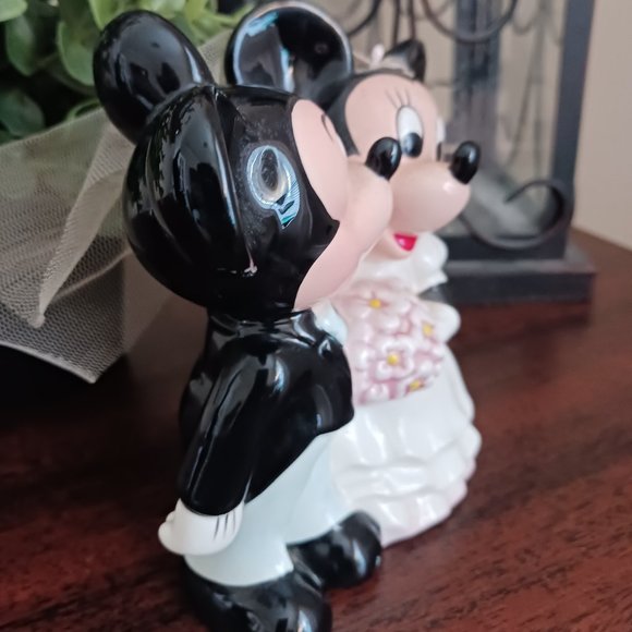 Vintage Disney China Mickey and Minnie Wedding Figurine - Picture 4 of 10